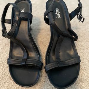 Never Worn Black Wedge Sandals